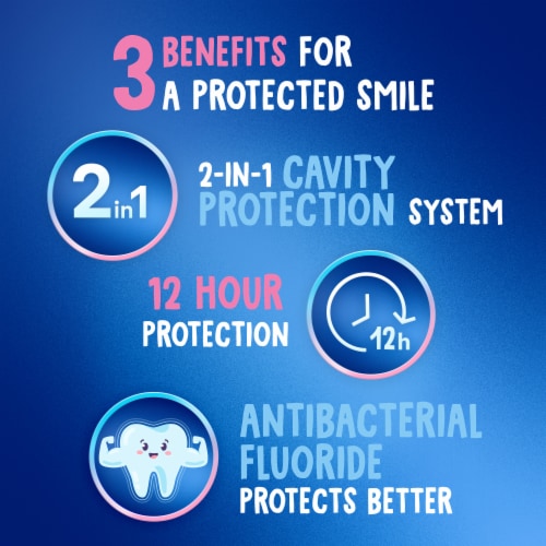 Crest Kids Enamel + Cavity Protection Strawberry Flavor Toothpaste Perspective: back