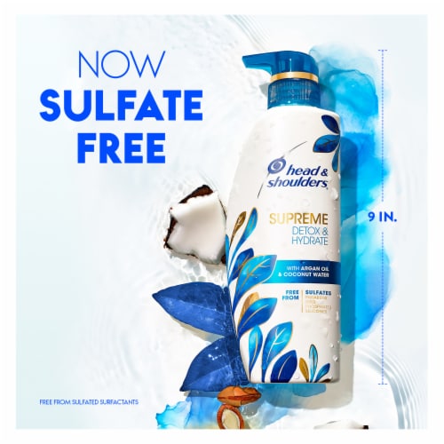 Head & Shoulders Supreme Detox & Hydrate Sulfate Free Shampoo Perspective: back