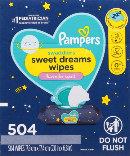 Pampers Swaddlers Lavender Scent Sweet Dream Wipes Perspective: back