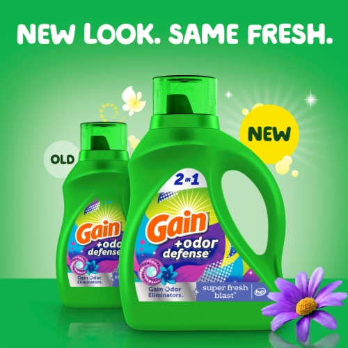 Gain Plus Odor Defense Super Fresh Blast Liquid Laundry Detergent