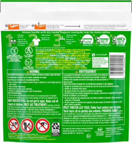 Gain® Odor Defense™ Super Fresh Blast Laundry Detergent Pacs Perspective: back
