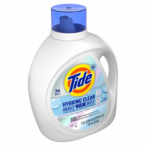 Tide HE Hygienic Clean Heavy Duty Free Liquid Laundry Detergent Perspective: back