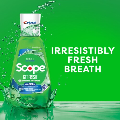Crest® Scope® Get Fresh™ Spearmint Mouthwash Perspective: back