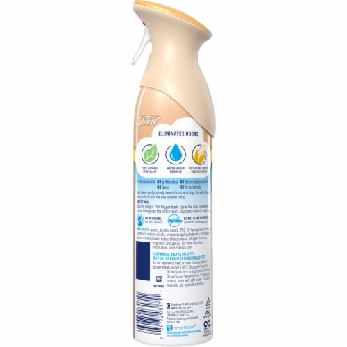 Febreze Air™ Fresh Baked Vanilla Aerosol Air Freshener Spray Perspective: back