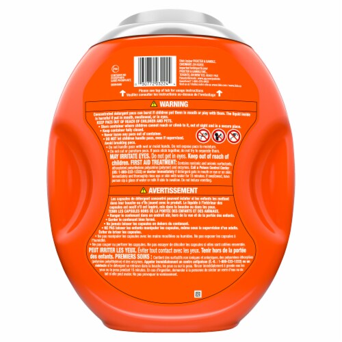 Tide Ultra Oxi Power PODS with Odor Eliminators Laundry Detergent Pacs Perspective: back