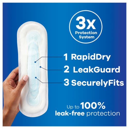 Always® Maxi Super Long 100% Leak-Free Comfort Pads Perspective: back