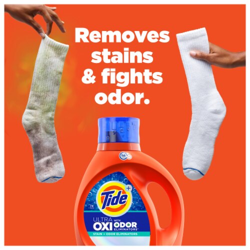 Tide HE Ultra Oxi with Odor Eliminators Liquid Laundry Detergent Perspective: back