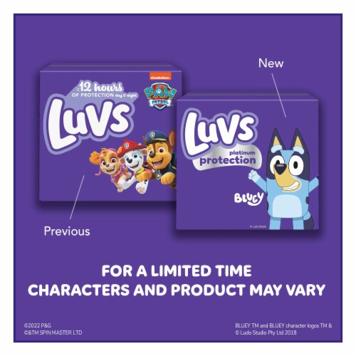 Luvs Leak Protection Hypoallergenic Diapers Size 7 (Over 41 lbs) Perspective: back