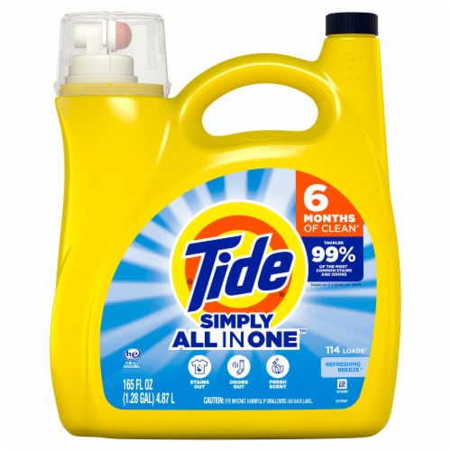 Tide Simply Clean & Fresh Refreshing Breeze Liquid Laundry Detergent Perspective: back