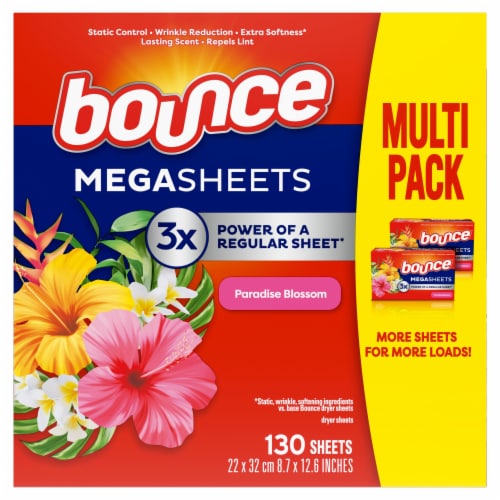 Bounce Lasting Fresh Outdoor Fresh Mega Dryer Sheets Perspective: back