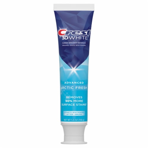 Crest 3D White Advanced Arctic Fresh Teeth Whitening Toothpaste Perspective: back