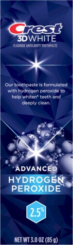Crest 3D White Fresh Mint With Advanced Hydrogen Peroxide 2.5% Perspective: back