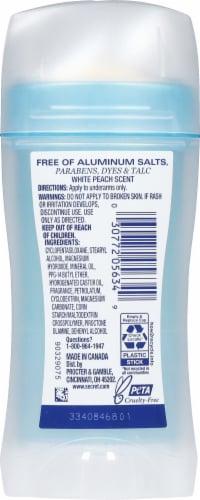 Secret® Aluminum Free White Peach Perspective: back