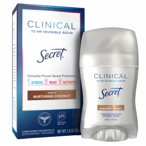 Secret Clinical Strength Clean Coconut Invisible Solid Antiperspirant and Deodorant Perspective: back