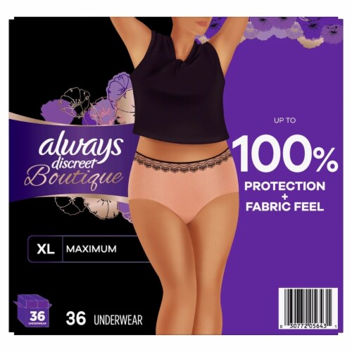 Always Discreet Boutique Incontinence Underwear, Maximum Absorbency, XL (36  Ct), 1 unit - Mariano's