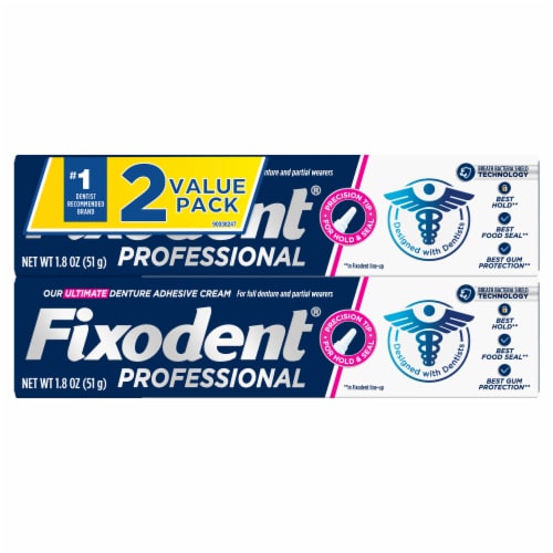 Fixodent Professional Ultimate Denture Adhesive Cream Perspective: back