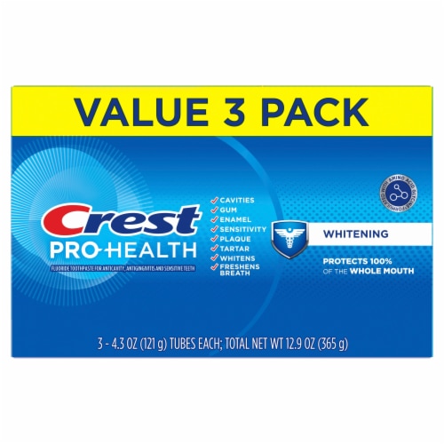 Crest Pro-Health Whitening Gel Toothpaste 4.3oz Triple Perspective: back