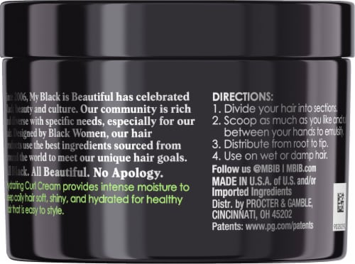 My Black is Beautiful Hydrating Curl Cream Perspective: back