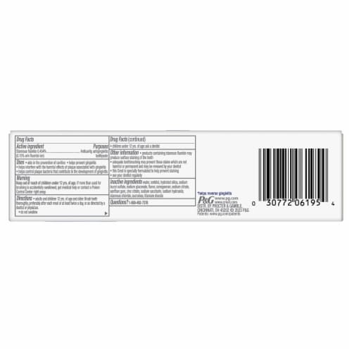 Crest Pro-Health Gum and Enamel Repair Advanced Whitening Toothpaste Perspective: back