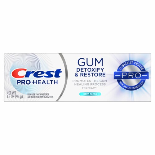 Crest Pro-Health Gum Detoxify and Restore Deep Clean Toothpaste Perspective: back