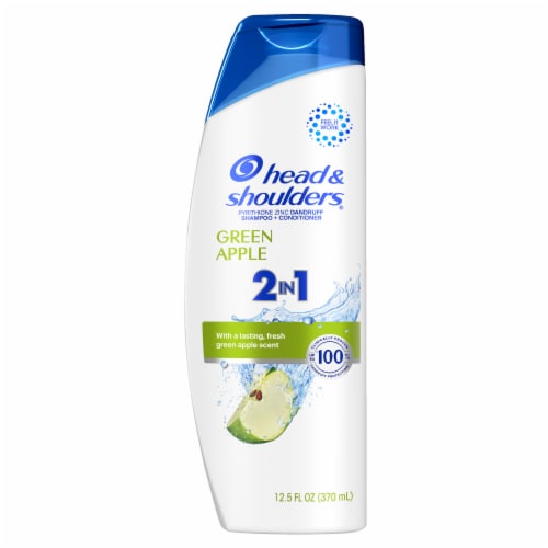 Head and Shoulders Green Apple 2 in 1 Dandruff Shampoo and Conditioner Perspective: back