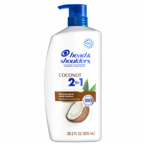 Head and Shoulders Dandruff 2 in 1 Shampoo and Conditioner, Coconut for Daily Use Perspective: back