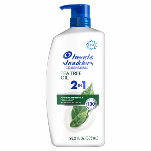 Head and Shoulders Dandruff 2 in 1 Shampoo and Conditioner, Tea Tree Oil for Daily Use Perspective: back