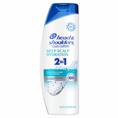 Head and Shoulders 2 in 1 Dandruff Shampoo and Conditioner Deep Scalp Hydration for Daily Use Perspective: back