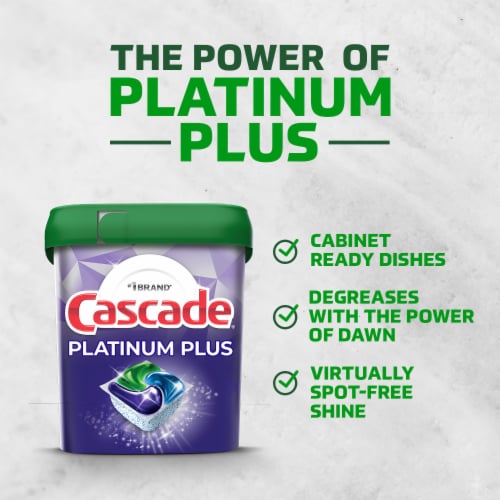 Cascade Platinum Plus ActionPacs Fresh Scent Dishwasher Detergent Pods Perspective: back