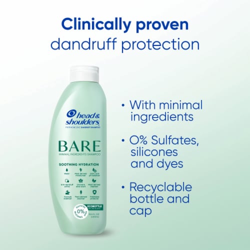 Head & Shoulders Bare Soothing Hydration Dandruff Shampoo Perspective: back