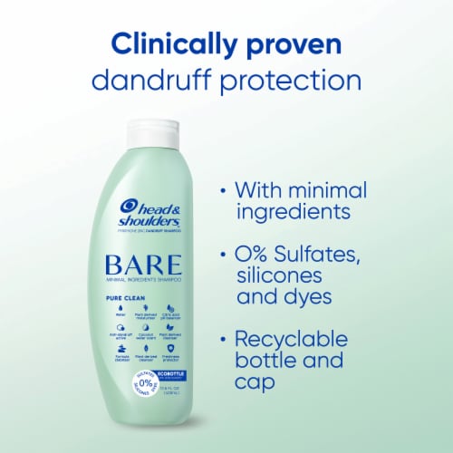 Head & Shoulders Bare Pure Clean Dandruff Shampoo, 13.5 fl oz King Soopers