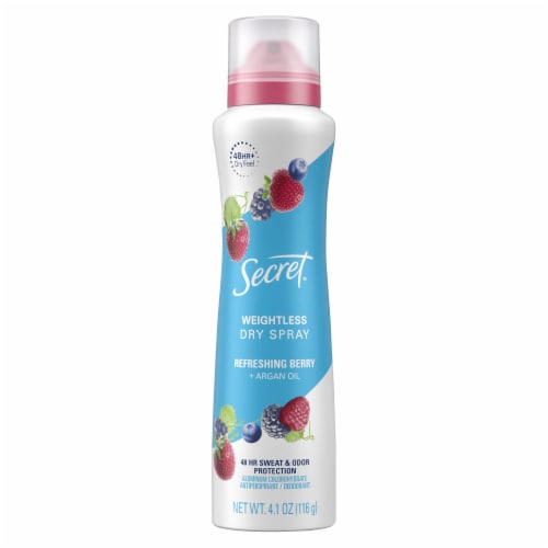 Secret Dry Spray Antiperspirant and Deodorant, Refreshing Berry Perspective: back