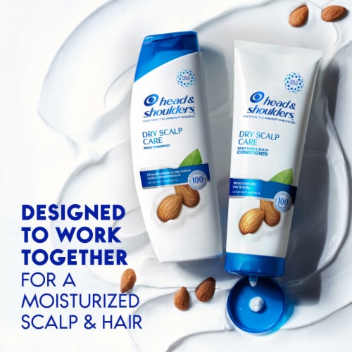 Head and Shoulders Dandruff Shampoo and Conditioner Set, Dry Scalp Care Perspective: back