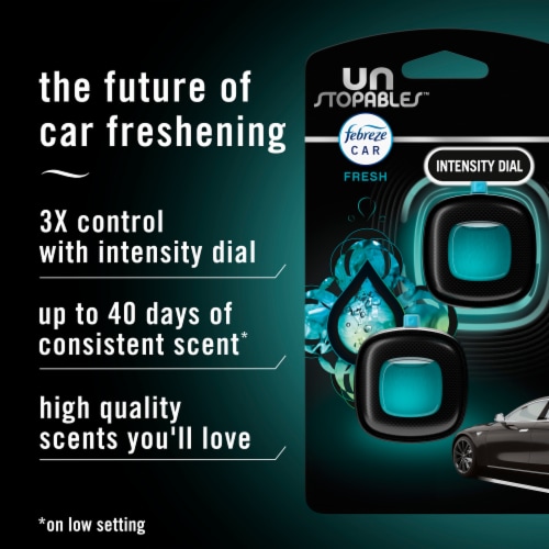 Febreze AUTO Air Freshener Vent Clip Unstopables Fresh Scent Perspective: back