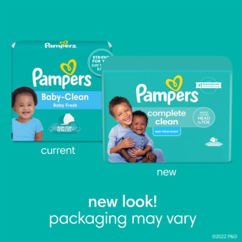 Pampers Complete Clean Fresh Scent 12X Baby Wipes Perspective: back