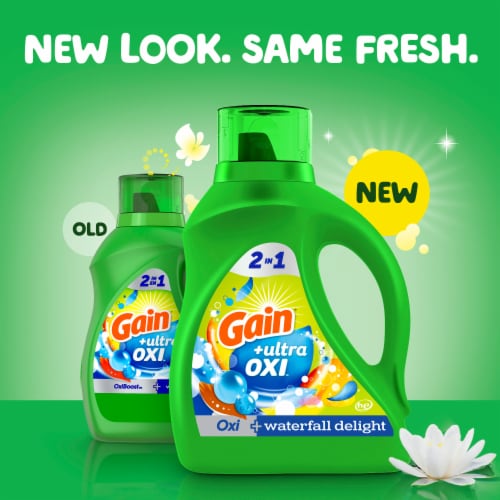 Gain Ultra Oxi Waterfall Delight Liquid Laundry Detergent Perspective: back