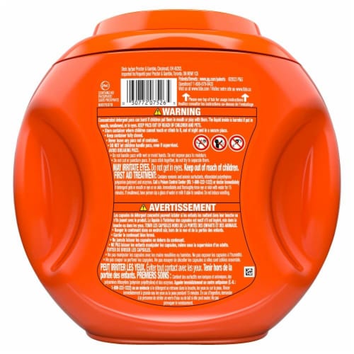 Tide PODS Light Ocean Mist Scent Liquid Laundry Detergent Pacs Perspective: back
