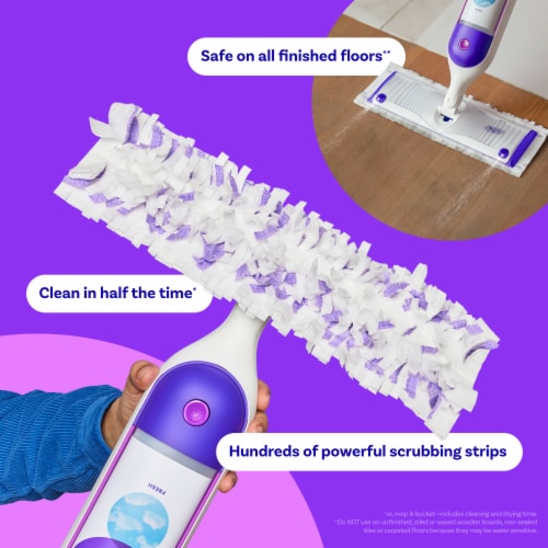 Swiffer PowerMop Multi-Surface Mopping Pad Refills for Floor Cleaning Perspective: back
