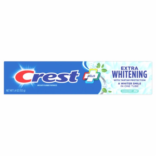 Crest + Extra Whitening Complete Clean Mint Toothpaste Perspective: back