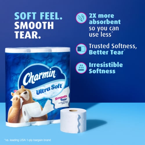 Charmin Ultra Soft Mega Roll Toilet Paper Perspective: back