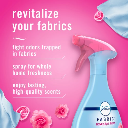 Febreze Fabric Spray Air Freshener Odor-Fighting Fabric Refresher Downy April Fresh Perspective: back