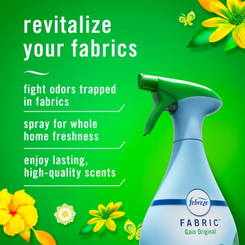 Febreze Fabric Spray Air Freshener Odor-Fighting Fabric Refresher Gain Original Scent Perspective: back