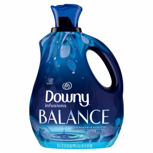 Downy Infusions Crisp Rain and Blue Eucalyptus Balance Fabric Softener Fabric Conditioner Perspective: back