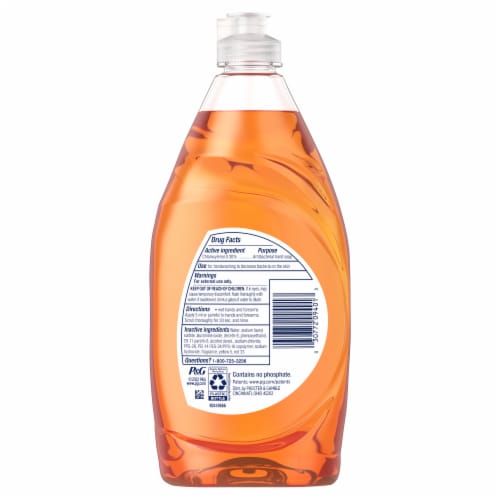 Ajax Ultra Dish Liquid/Hand Soap, Orange, Triple Action - 52 fl oz