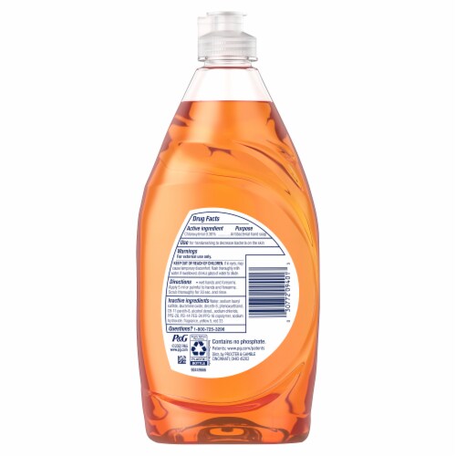 Dawn® Ultra Orange Scent Antibacteial Dishwashing Liquid Dish Soap Perspective: back