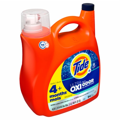Tide HE Ultra Oxi with Odor Eliminator Liquid Laundry Detergent Perspective: back
