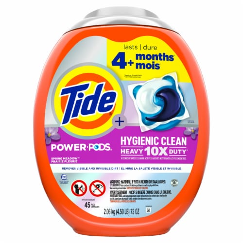 Tide Pods Hygienic Clean Heavy Duty Spring Meadow Laundry Detergent Pods Perspective: back