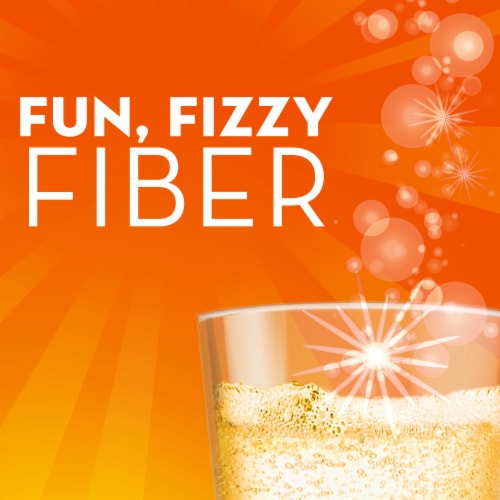 Metamucil Fiber + Vitamins C D & B12 Citrus Sparkling Powder Perspective: back