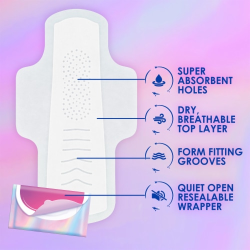 Always Pocket with FlexFoam Regular Absorbency Size 1 with Wings Unscented Perspective: back