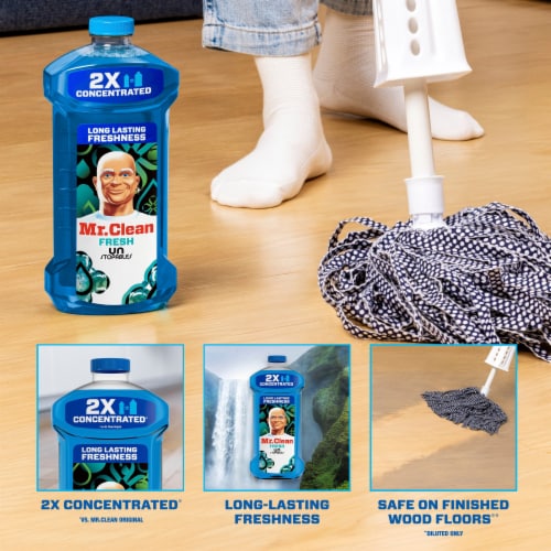 Mr. Clean Liquid Dilute 2X Concentrated Multi-Surface Cleaner Unstopables Fresh Perspective: back